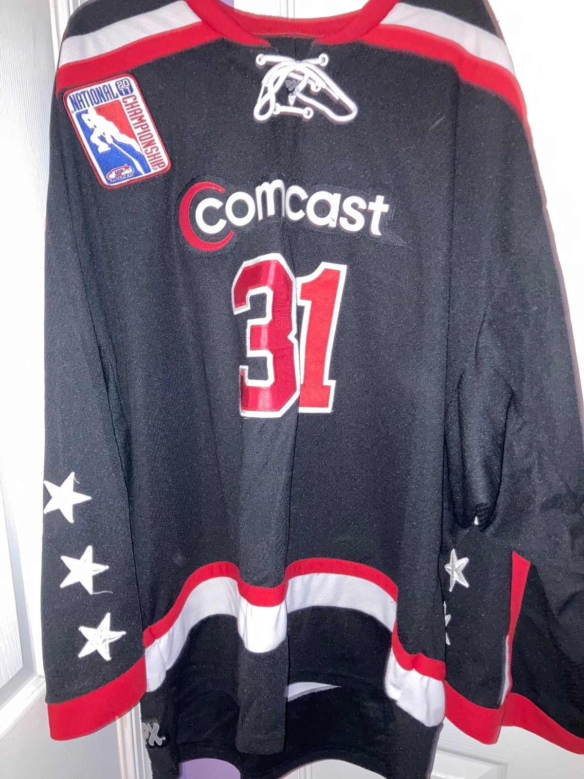 2011 USA Hockey National Championship Goalie Jersey 31 Jones Size XL