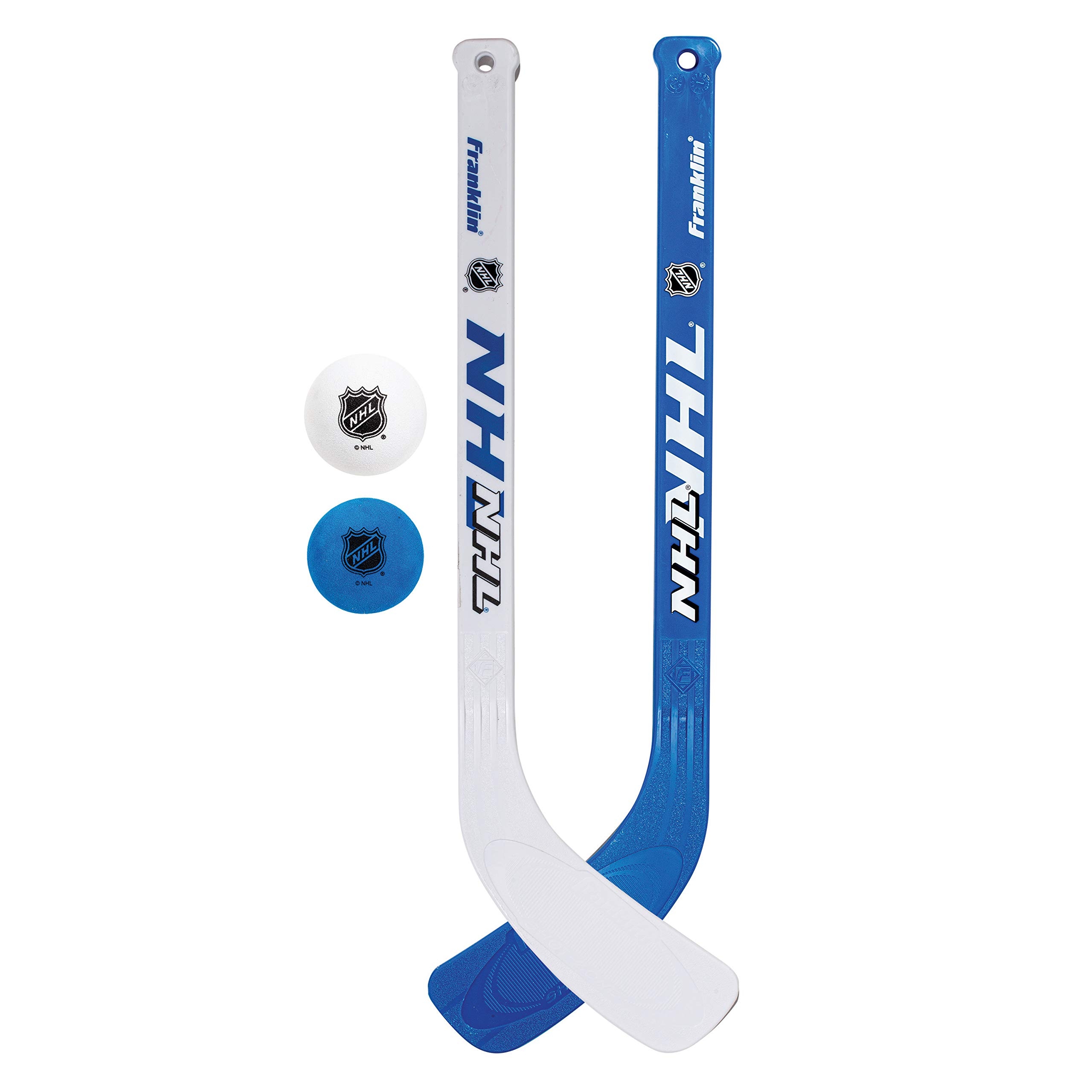 Franklin Sports NHL Mini Hockey Stick And Ball Set Kids Indoor Knee Hockey Game Set Includes 2 Mini Sticks And 2 Foam Balls Amazon in Toys U0026 Games